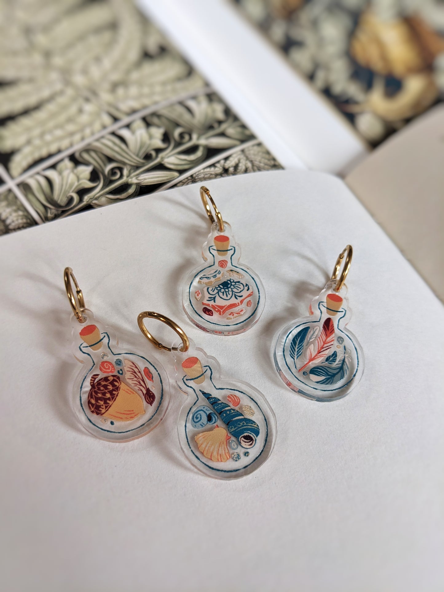 Fioles élémentaires - boucle d’oreille à l’unité