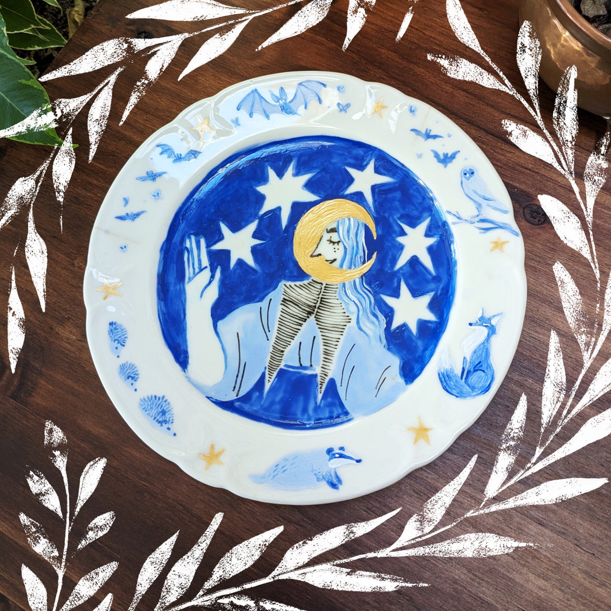 Lune Magicienne - Assiette décorative – Lison La Morue