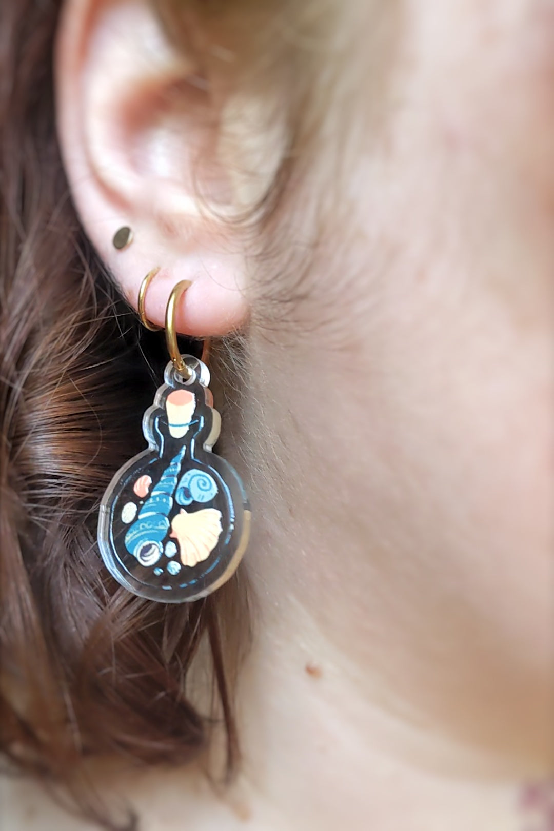 Fioles élémentaires - boucle d’oreille à l’unité