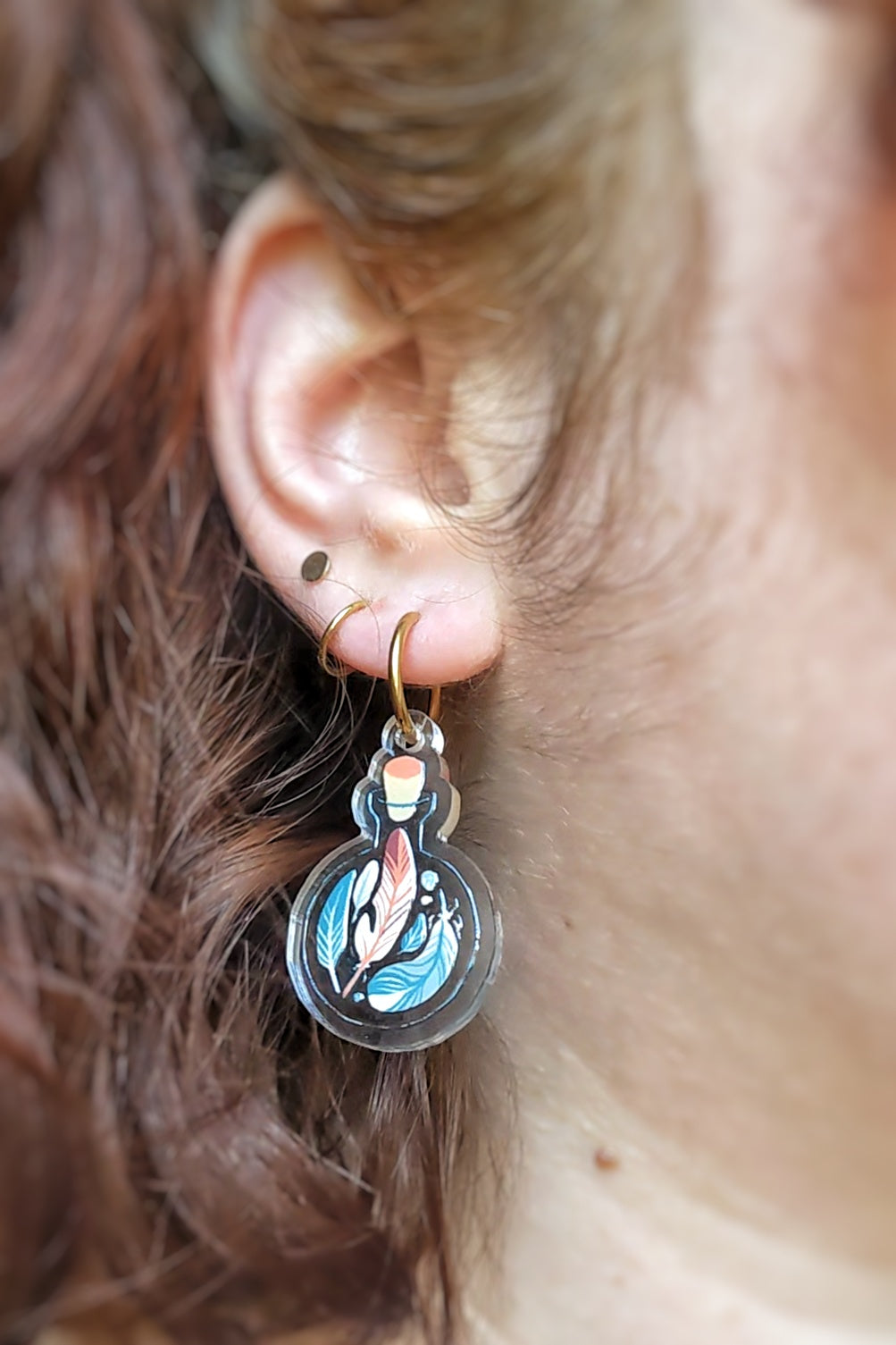 Fioles élémentaires - boucle d’oreille à l’unité